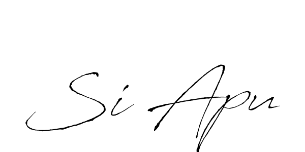 Use a signature maker to create a handwritten signature online. With this signature software, you can design (Antro_Vectra) your own signature for name Si Apu. Si Apu signature style 6 images and pictures png