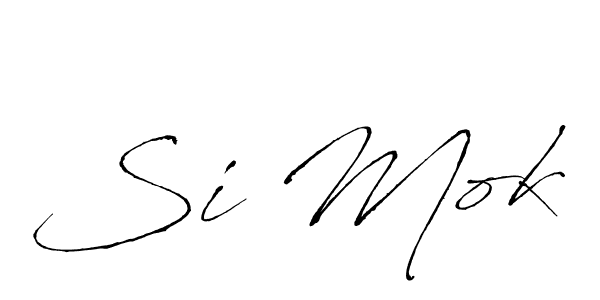 How to make Si Mok name signature. Use Antro_Vectra style for creating short signs online. This is the latest handwritten sign. Si Mok signature style 6 images and pictures png