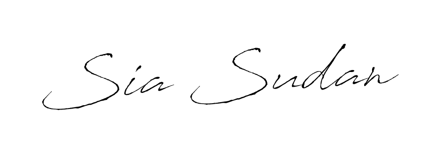 Make a beautiful signature design for name Sia Sudan. With this signature (Antro_Vectra) style, you can create a handwritten signature for free. Sia Sudan signature style 6 images and pictures png