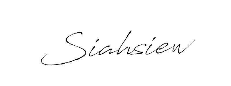 Make a beautiful signature design for name Siahsiew. With this signature (Antro_Vectra) style, you can create a handwritten signature for free. Siahsiew signature style 6 images and pictures png