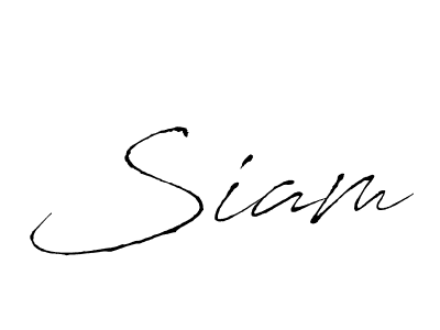 Design your own signature with our free online signature maker. With this signature software, you can create a handwritten (Antro_Vectra) signature for name Siam. Siam signature style 6 images and pictures png