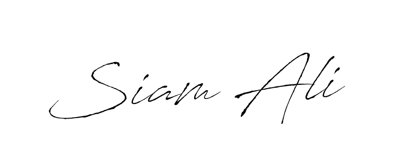 Design your own signature with our free online signature maker. With this signature software, you can create a handwritten (Antro_Vectra) signature for name Siam Ali. Siam Ali signature style 6 images and pictures png