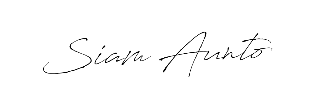 How to make Siam Aunto signature? Antro_Vectra is a professional autograph style. Create handwritten signature for Siam Aunto name. Siam Aunto signature style 6 images and pictures png