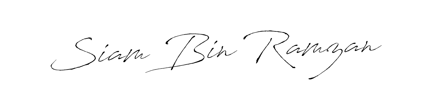 How to make Siam Bin Ramzan name signature. Use Antro_Vectra style for creating short signs online. This is the latest handwritten sign. Siam Bin Ramzan signature style 6 images and pictures png