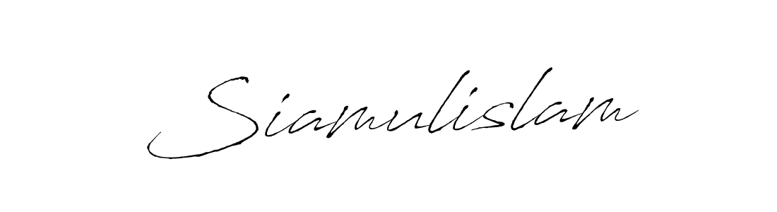 Create a beautiful signature design for name Siamulislam. With this signature (Antro_Vectra) fonts, you can make a handwritten signature for free. Siamulislam signature style 6 images and pictures png