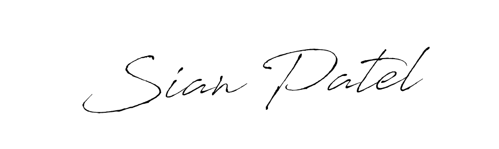 Sian Patel stylish signature style. Best Handwritten Sign (Antro_Vectra) for my name. Handwritten Signature Collection Ideas for my name Sian Patel. Sian Patel signature style 6 images and pictures png