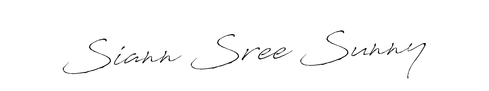 Siann Sree Sunny stylish signature style. Best Handwritten Sign (Antro_Vectra) for my name. Handwritten Signature Collection Ideas for my name Siann Sree Sunny. Siann Sree Sunny signature style 6 images and pictures png