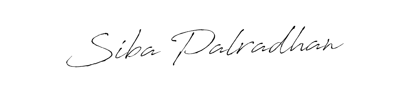 Make a beautiful signature design for name Siba Palradhan. With this signature (Antro_Vectra) style, you can create a handwritten signature for free. Siba Palradhan signature style 6 images and pictures png