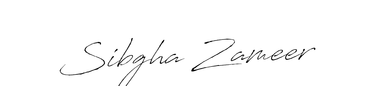 How to make Sibgha Zameer signature? Antro_Vectra is a professional autograph style. Create handwritten signature for Sibgha Zameer name. Sibgha Zameer signature style 6 images and pictures png