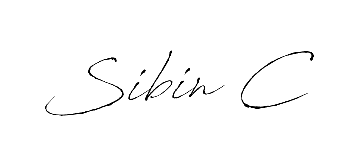 Also we have Sibin C name is the best signature style. Create professional handwritten signature collection using Antro_Vectra autograph style. Sibin C signature style 6 images and pictures png