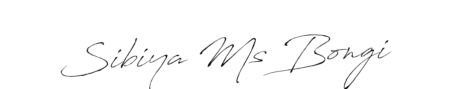 Make a beautiful signature design for name Sibiya Ms Bongi. With this signature (Antro_Vectra) style, you can create a handwritten signature for free. Sibiya Ms Bongi signature style 6 images and pictures png