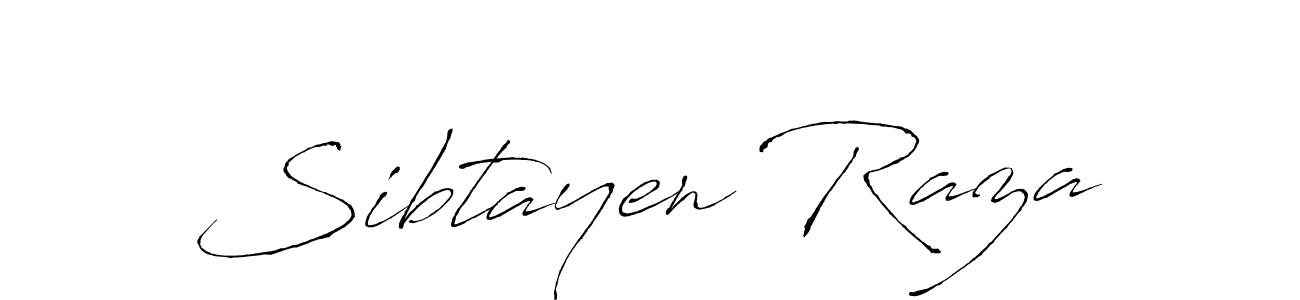 Make a beautiful signature design for name Sibtayen Raza. With this signature (Antro_Vectra) style, you can create a handwritten signature for free. Sibtayen Raza signature style 6 images and pictures png