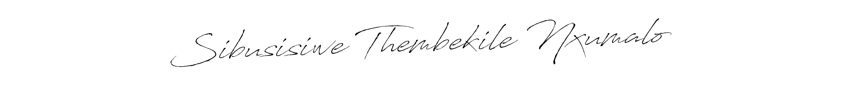 Create a beautiful signature design for name Sibusisiwe Thembekile Nxumalo. With this signature (Antro_Vectra) fonts, you can make a handwritten signature for free. Sibusisiwe Thembekile Nxumalo signature style 6 images and pictures png