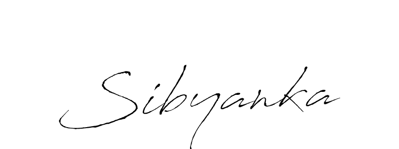 Make a beautiful signature design for name Sibyanka. With this signature (Antro_Vectra) style, you can create a handwritten signature for free. Sibyanka signature style 6 images and pictures png