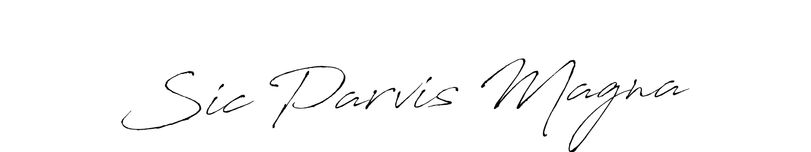 How to Draw Sic Parvis Magna signature style? Antro_Vectra is a latest design signature styles for name Sic Parvis Magna. Sic Parvis Magna signature style 6 images and pictures png