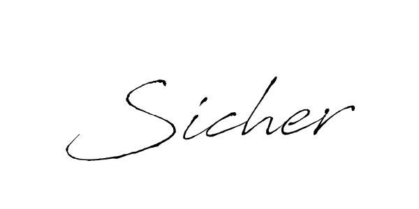 The best way (Antro_Vectra) to make a short signature is to pick only two or three words in your name. The name Sicher include a total of six letters. For converting this name. Sicher signature style 6 images and pictures png