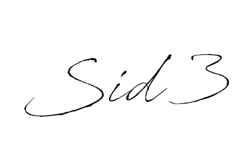 How to make Sid 3 name signature. Use Antro_Vectra style for creating short signs online. This is the latest handwritten sign. Sid 3 signature style 6 images and pictures png