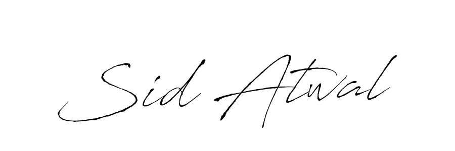 Sid Atwal stylish signature style. Best Handwritten Sign (Antro_Vectra) for my name. Handwritten Signature Collection Ideas for my name Sid Atwal. Sid Atwal signature style 6 images and pictures png