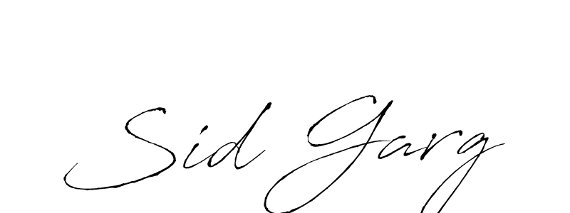 Sid Garg stylish signature style. Best Handwritten Sign (Antro_Vectra) for my name. Handwritten Signature Collection Ideas for my name Sid Garg. Sid Garg signature style 6 images and pictures png