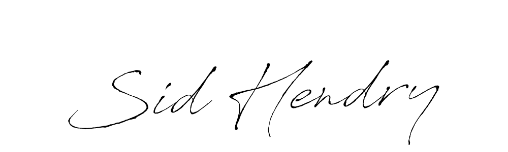 It looks lik you need a new signature style for name Sid Hendry. Design unique handwritten (Antro_Vectra) signature with our free signature maker in just a few clicks. Sid Hendry signature style 6 images and pictures png