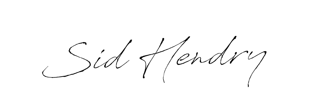 It looks lik you need a new signature style for name Sid Hendry. Design unique handwritten (Antro_Vectra) signature with our free signature maker in just a few clicks. Sid Hendry signature style 6 images and pictures png