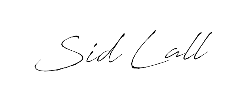Sid Lall stylish signature style. Best Handwritten Sign (Antro_Vectra) for my name. Handwritten Signature Collection Ideas for my name Sid Lall. Sid Lall signature style 6 images and pictures png
