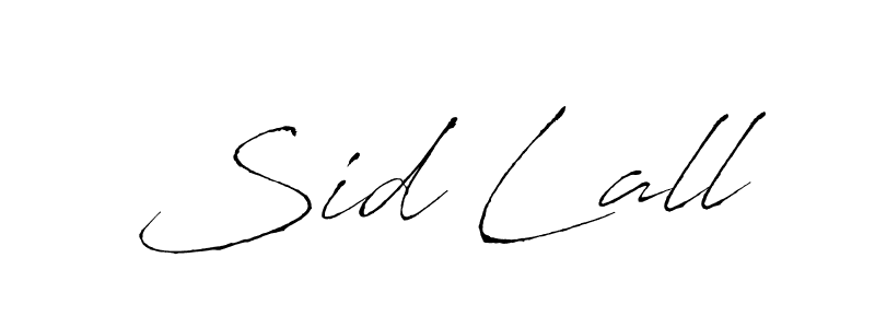 Sid Lall stylish signature style. Best Handwritten Sign (Antro_Vectra) for my name. Handwritten Signature Collection Ideas for my name Sid Lall. Sid Lall signature style 6 images and pictures png