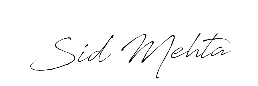 Make a beautiful signature design for name Sid Mehta. With this signature (Antro_Vectra) style, you can create a handwritten signature for free. Sid Mehta signature style 6 images and pictures png