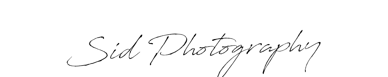 How to make Sid Photography signature? Antro_Vectra is a professional autograph style. Create handwritten signature for Sid Photography name. Sid Photography signature style 6 images and pictures png