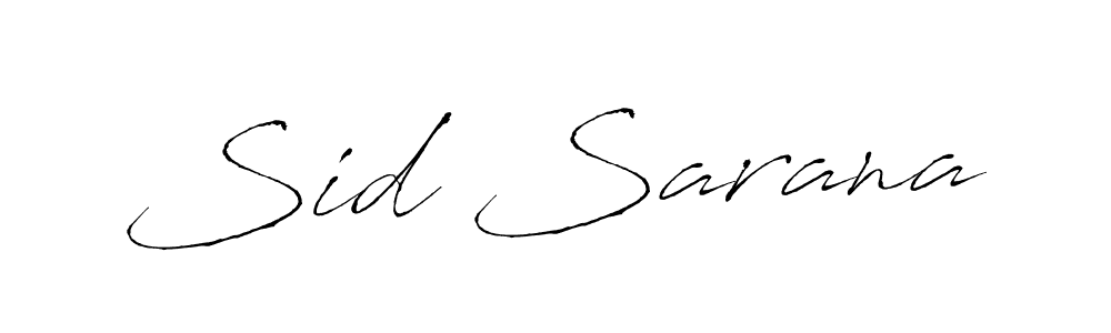 Also we have Sid Sarana name is the best signature style. Create professional handwritten signature collection using Antro_Vectra autograph style. Sid Sarana signature style 6 images and pictures png