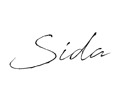 Design your own signature with our free online signature maker. With this signature software, you can create a handwritten (Antro_Vectra) signature for name Sida. Sida signature style 6 images and pictures png