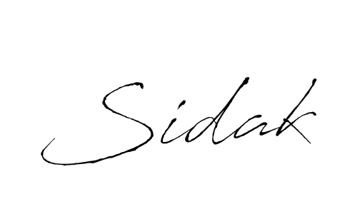 How to make Sidak name signature. Use Antro_Vectra style for creating short signs online. This is the latest handwritten sign. Sidak signature style 6 images and pictures png