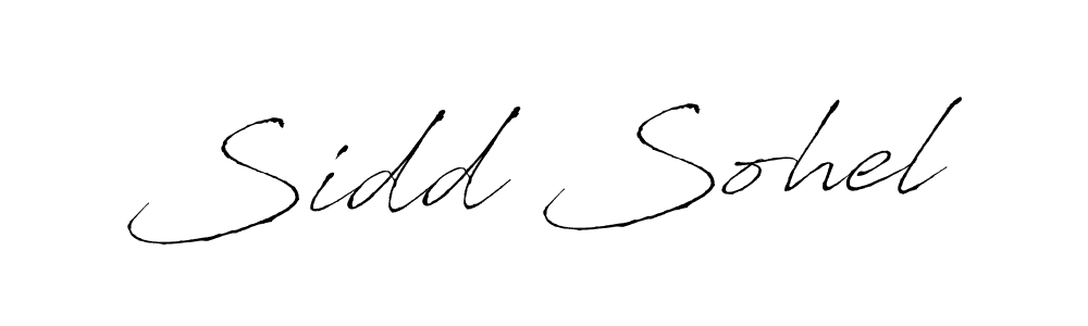 Create a beautiful signature design for name Sidd Sohel. With this signature (Antro_Vectra) fonts, you can make a handwritten signature for free. Sidd Sohel signature style 6 images and pictures png