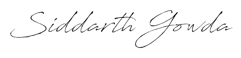 Master the art of signing with Siddarth Gowda written in fluent Antro_Vectra script. A great template to practice and refine your handwriting. Siddarth Gowda signature style 6 images and pictures png