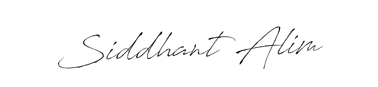 Design your own signature with our free online signature maker. With this signature software, you can create a handwritten (Antro_Vectra) signature for name Siddhant Alim. Siddhant Alim signature style 6 images and pictures png