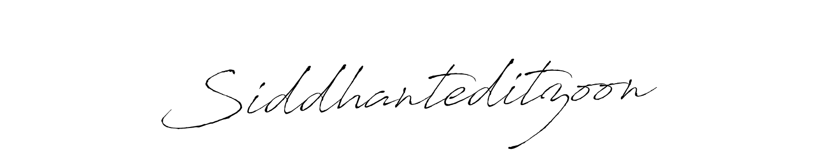 Use a signature maker to create a handwritten signature online. With this signature software, you can design (Antro_Vectra) your own signature for name Siddhanteditzoon. Siddhanteditzoon signature style 6 images and pictures png