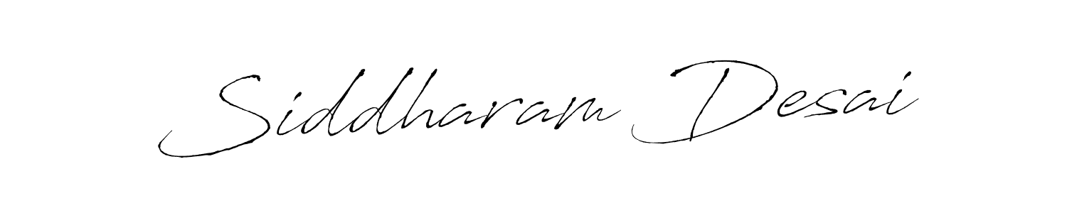 Design your own signature with our free online signature maker. With this signature software, you can create a handwritten (Antro_Vectra) signature for name Siddharam Desai. Siddharam Desai signature style 6 images and pictures png