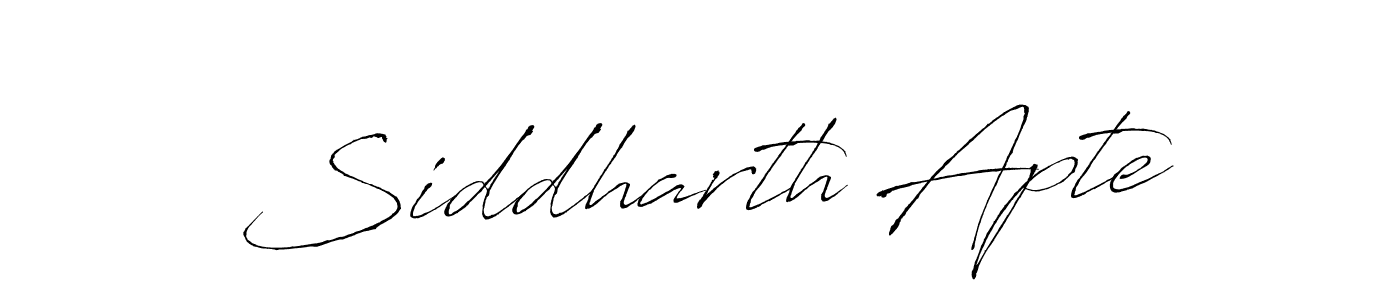 How to make Siddharth Apte name signature. Use Antro_Vectra style for creating short signs online. This is the latest handwritten sign. Siddharth Apte signature style 6 images and pictures png