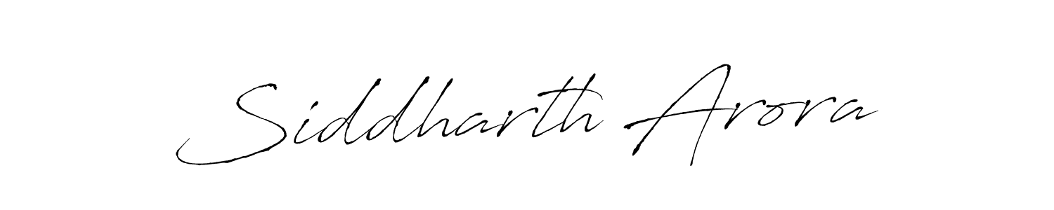 Make a beautiful signature design for name Siddharth Arora. With this signature (Antro_Vectra) style, you can create a handwritten signature for free. Siddharth Arora signature style 6 images and pictures png