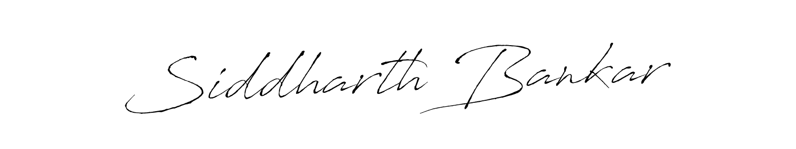 Make a beautiful signature design for name Siddharth Bankar. With this signature (Antro_Vectra) style, you can create a handwritten signature for free. Siddharth Bankar signature style 6 images and pictures png