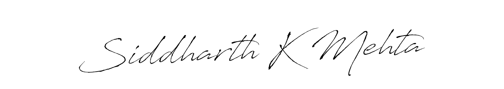 Design your own signature with our free online signature maker. With this signature software, you can create a handwritten (Antro_Vectra) signature for name Siddharth K Mehta. Siddharth K Mehta signature style 6 images and pictures png