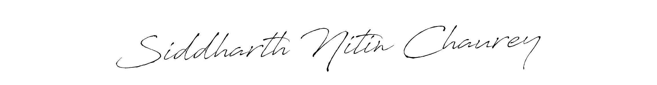 Make a beautiful signature design for name Siddharth Nitin Chaurey. With this signature (Antro_Vectra) style, you can create a handwritten signature for free. Siddharth Nitin Chaurey signature style 6 images and pictures png