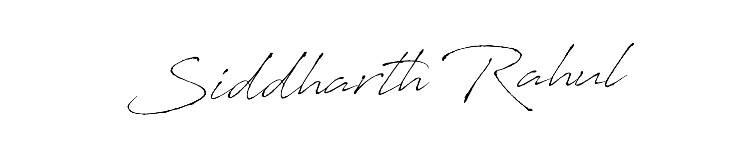 Make a beautiful signature design for name Siddharth Rahul. With this signature (Antro_Vectra) style, you can create a handwritten signature for free. Siddharth Rahul signature style 6 images and pictures png