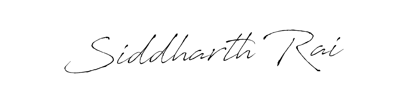 Make a beautiful signature design for name Siddharth Rai. With this signature (Antro_Vectra) style, you can create a handwritten signature for free. Siddharth Rai signature style 6 images and pictures png