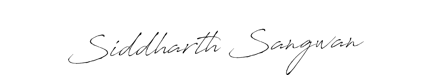 Create a beautiful signature design for name Siddharth Sangwan. With this signature (Antro_Vectra) fonts, you can make a handwritten signature for free. Siddharth Sangwan signature style 6 images and pictures png