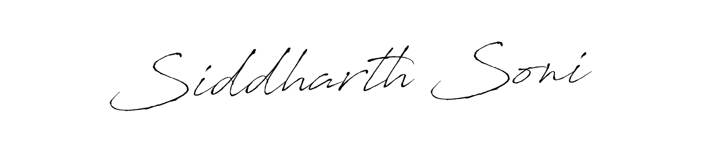 Make a beautiful signature design for name Siddharth Soni. With this signature (Antro_Vectra) style, you can create a handwritten signature for free. Siddharth Soni signature style 6 images and pictures png