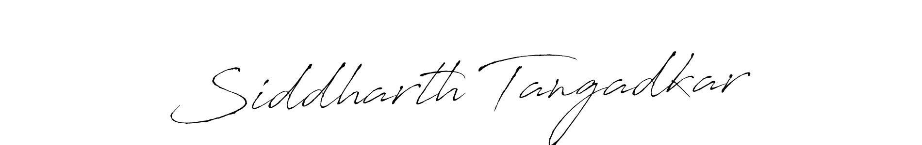 Make a beautiful signature design for name Siddharth Tangadkar. With this signature (Antro_Vectra) style, you can create a handwritten signature for free. Siddharth Tangadkar signature style 6 images and pictures png