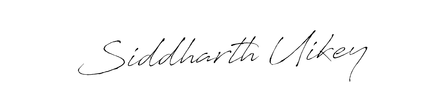 How to make Siddharth Uikey name signature. Use Antro_Vectra style for creating short signs online. This is the latest handwritten sign. Siddharth Uikey signature style 6 images and pictures png