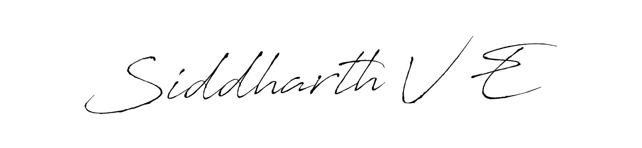 The best way (Antro_Vectra) to make a short signature is to pick only two or three words in your name. The name Siddharth V E include a total of six letters. For converting this name. Siddharth V E signature style 6 images and pictures png