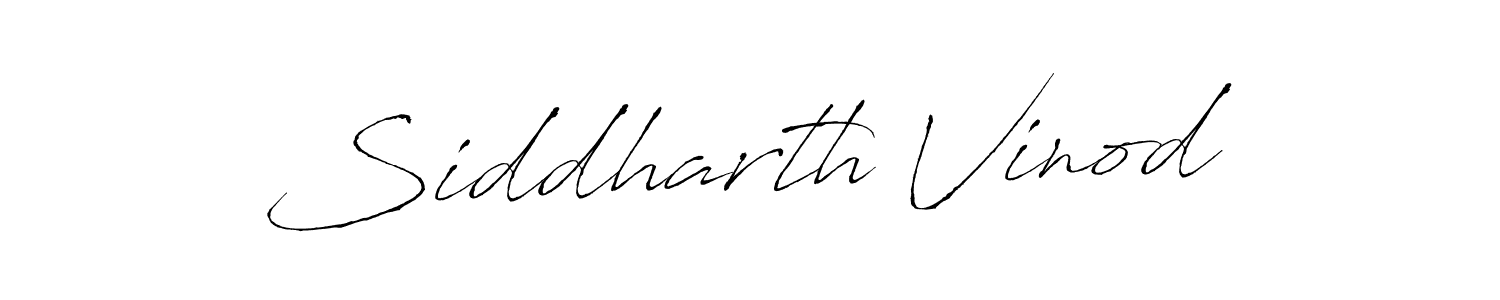 How to make Siddharth Vinod name signature. Use Antro_Vectra style for creating short signs online. This is the latest handwritten sign. Siddharth Vinod signature style 6 images and pictures png